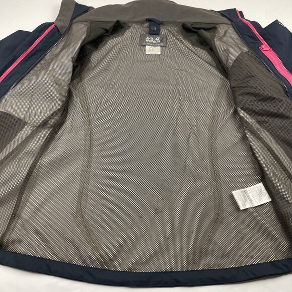 Jack Wolfskin Texapore Jacket Women’s M Shell Rain Full Zip Mesh Lined Navy - Picture 5 of 13